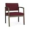 Lesro Lenox Steel Wide Guest Chair Metal Frame, Bronze, OH Wine Upholstery LS1201 - alternate 1